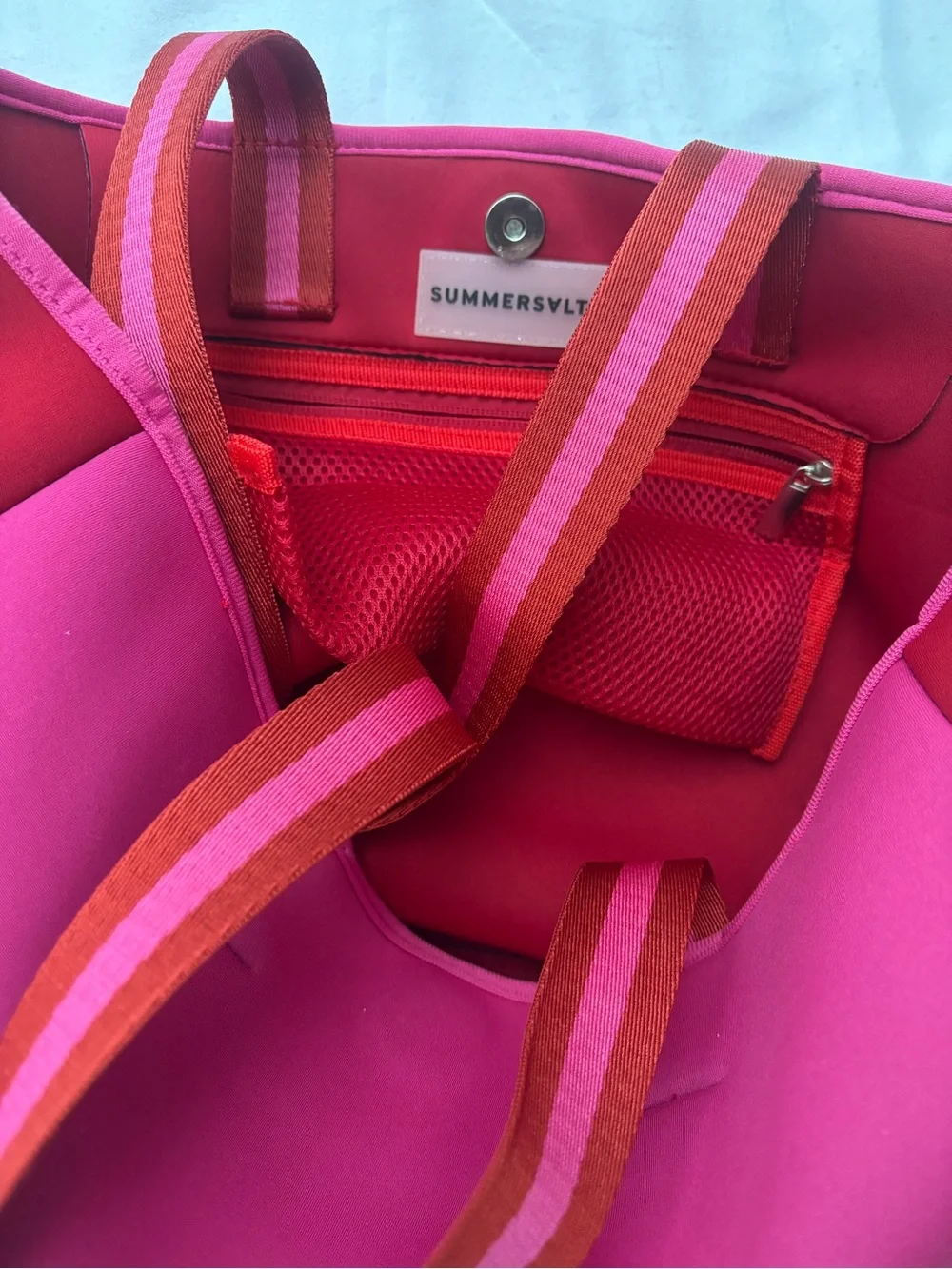 summersalt Pink & Coral Colorblock Tote